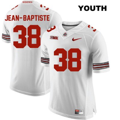 Youth NCAA Ohio State Buckeyes Javontae Jean-Baptiste #38 College Stitched Authentic Nike White Football Jersey MC20I30AW